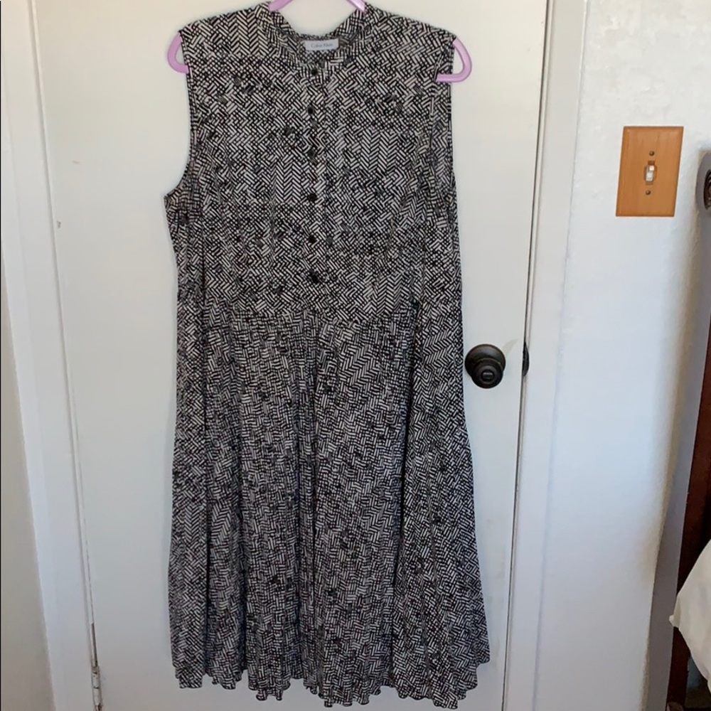 Calvin Klein Pleated Midi Dress